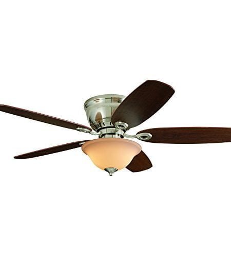 PAWTUCKET 52-inch Brushed Nickel Flush Mount Indoor Ceiling Fan
